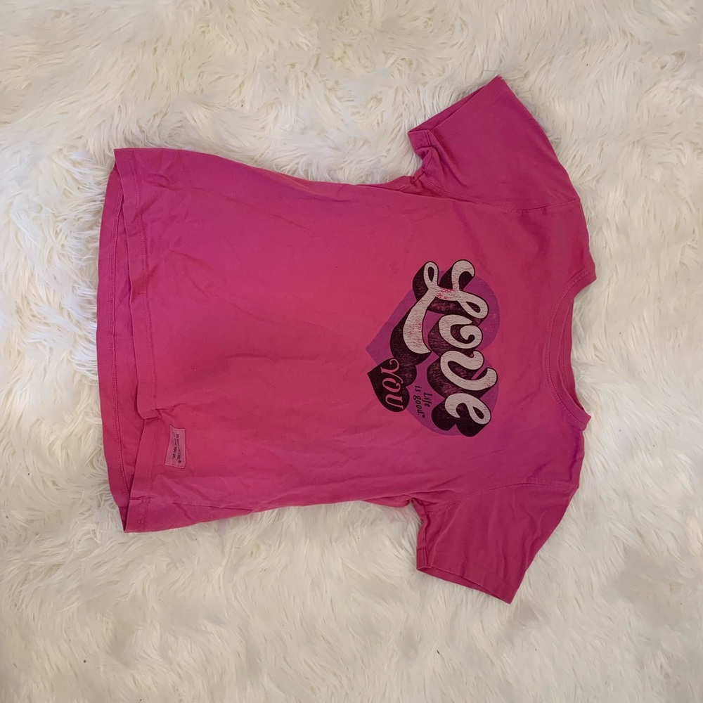 Pink Life Is Good Graphic Tee